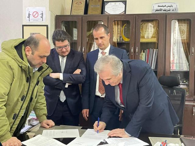 Signing of an academic agreement between a Czech university and a Syrian university