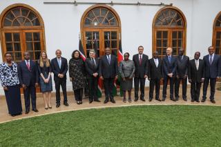 President Uhuru Kenyatta with the new Ambassadors