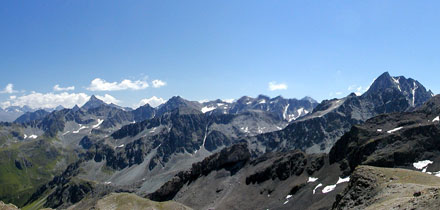 Švýcarsko Engadin panorama