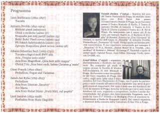 programma del concerto 2 