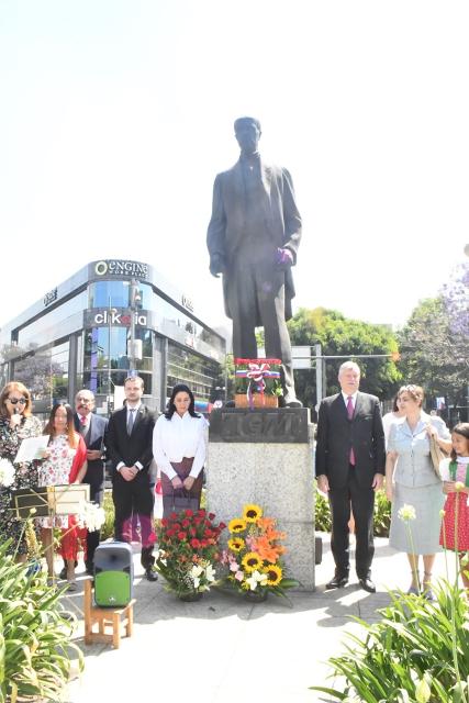 Vzpomínkový akt u pomníku Tomáše Garrigua Masaryka