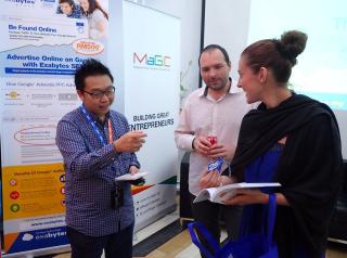  With the founder and CEO of e-commerce and hosting provider Exabytes, Mr. Chan Kee Siak, during the visit of his company in Penang