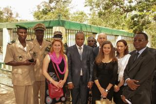 Zástupci Národních parků Senegalu, sdružení Derbianus, českého zastupitelského úřadu v dakaru a ministersetv ŽP Senegalu a České republiky v Zoo Hann