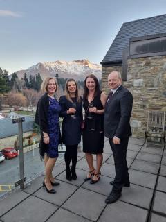 Opening of the honorary consulate in Queenstown, from left: Consul General Zuzana Slováková, Honorary Consul Lada Nobilisová, Consul Hana Landová, Ambassador Tomáš Dub.