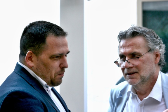 Akci navštívil i europoslanec ČR Tomáš Zdechovský (vlevo) ) a setkal se s velvyslancem Ivo Šilhavým
