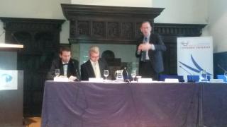 Panel discussion in Clingendael, from left Deputy Minister Petr Drulák, László Vasa (HU) and Jan Marinus Wiersma (moderator for the hosting Institute)