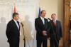 Ministr Jan Kohout, ministr zahraničí rakouska Michael Spindelegger, jihomoravský hejtman Michal Hašek
