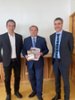 Fotografie s rektorem a děkanem / Foto con el Rector y el Decano