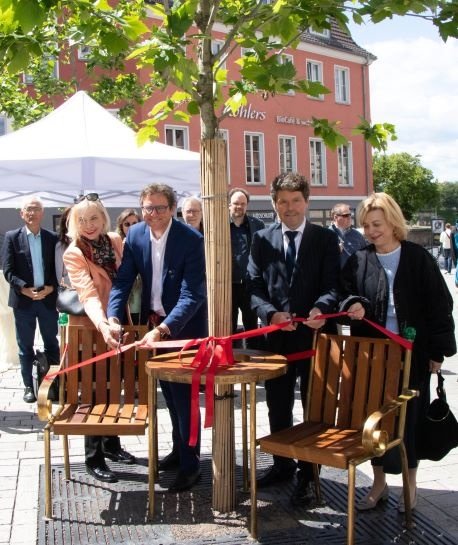 Odhalení lavičky Václava Havla ve Würzburgu