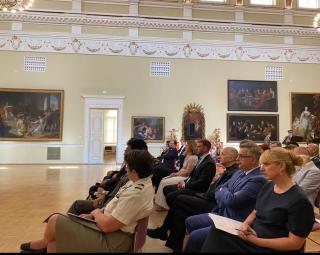 The event was held in the National Gallery of Slovenia 