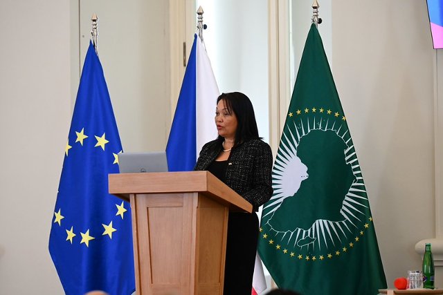 H.E. Véronique Laporte in Prague ASM Forum