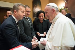 Ministro dell'Ambiente della Repubblica Ceca, Sig. Richard Brabec, da Sua Santità papa Francesco