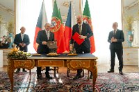 Podpis Memoranda o porozumění mezi českým a portugalským ministerstvem zahraničí / Signing of the Memorandum of Understanding Between the Czech and Portuguese Ministries of Foreign Affairs