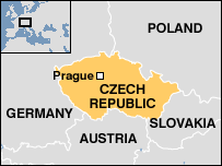 mapa ČR ang.