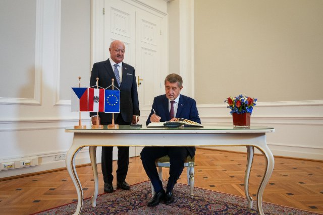 Premierminister Andrej Babiš besuchte Österreich