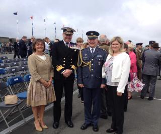 Colonel Jiří Svatoš and Rear Admiral John Clink OBE with their spouses
