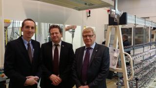 With the production manager Lars Jørgensen fra Bang and Olufsen and Honorary Consul Niels Brøchner 