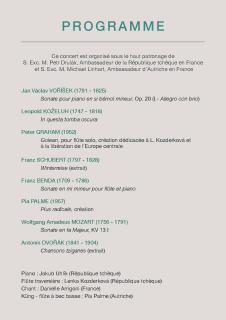 program koncertu
