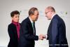 Generální tajemník OSN Ban Ki-moon vítá premiéra B. Sobotku před zahájením konference. 