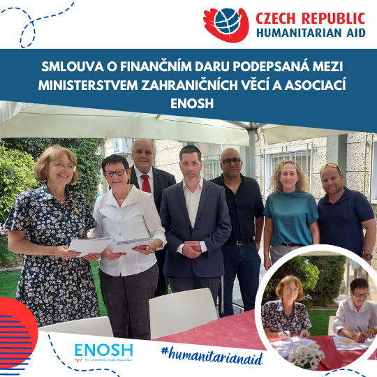 Smlouva o finančním daru podepsána mezi Ministerstvem zahraničních věcí ČR a asociací ENOSH