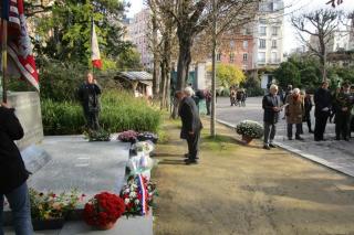 Cérémonie d’hommage aux soldats tchécoslovaques au cimetière du Père Lachaise.