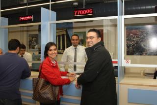 • Pán a paní Bicak, první žadatelé o vízum v VFS Global vízovém centru v Harbiye