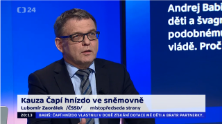 Ministr Zaorálek v pořadu 90' na ČT24