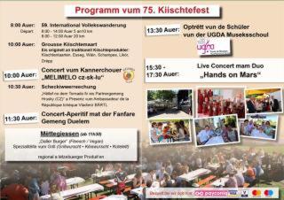 Kiischtefest 2022 - don pour le village Hrušky
