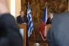 Tisková konference ministra Zaorálka s řeckým ministrem zahraničí Nikosem Kotziasem