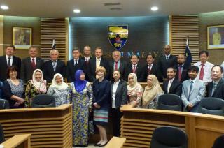  With the Vice-Chancellor and Deans of the University of Malaya