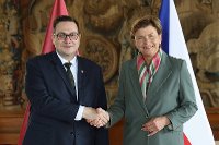 Ministr Lipavský v Praze přivítal ministryni zahraničních věcí Lotyšska Baibu Braže 