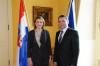 Ministr Lubomír Zaorálek a velvyslankyně Chorvatska v ČR Ines Troha Brdar