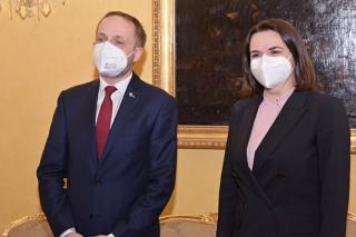 Ministr Kulhánek při jednání se Svjatlanou Cichanouskou vyjádřil podporu běloruské opozici