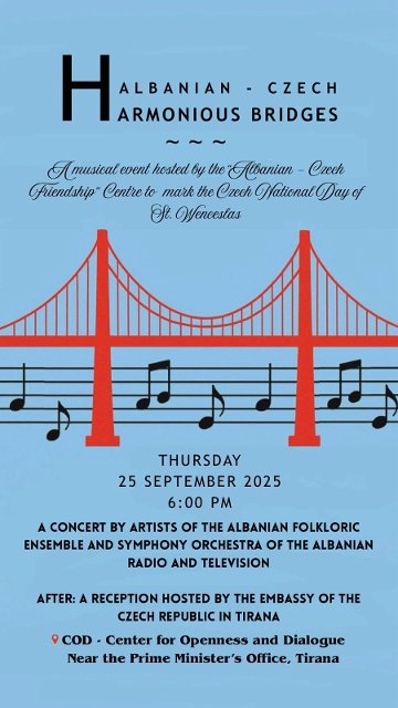 Concert of the Czech-Albanian Friendship Association and the Embassy of the Czech Republic in Tirana "Harmonic Bridges"