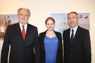 H.E.Ambassador Mr. Milan Dufek (left) with the representatives from the Ministry of Foreign Affairs of the Czech Republic