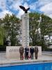 With Ambassador Arkady Rzegocki and military attachés at the Polish Air Force Memorial in Northolt 