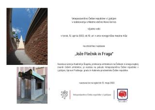 Invitation to the Exhibition Jože Plečnik and Prague in Nova Gorica
