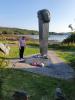 A silent act of piety by an unknown person at the monument to Czechoslovak soldiers in Arisaig