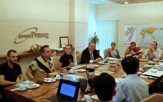 Briefing and B2B matching session at Invest Penang in GeorgeTown on the Penang Island