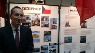 Ambassador Brodský at the exhibition opening