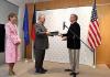 Amb.Kmonicek takes over Martinu letters, Czech Embassy October 2017