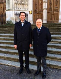 Velvyslanec Petr Drulák a místostarosta Nancy Jean-Michel Berlemont.