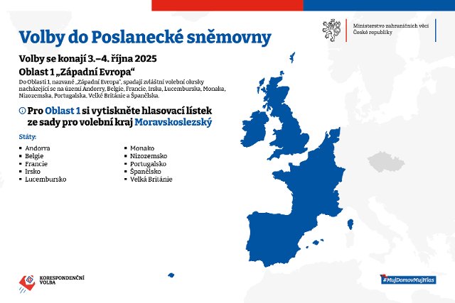 Územní vymezení oblastí v zahraničí pro volby do Poslanecké sněmovny