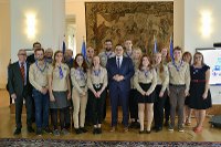 Ministr Lipavský přivítal na MZV české skauty, kteří se účastnili světového jamboree