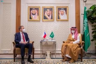Prince Faisal bin Farhan meets with Jakub Kulhanek in Riyadh