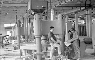 Czech experts at porcelain factory in Ganja (Kirovobad), 1971 