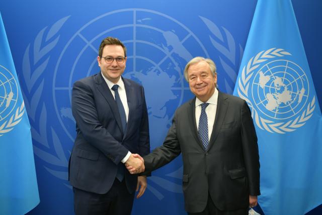 Minister of Foreign Affairs Jan Lipavský met with United Nations Secretary-General Antonio Guterres