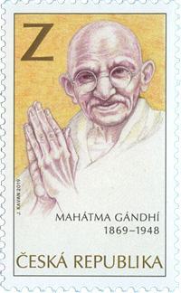 Mahatma Gandhi Czech Postage Stamp