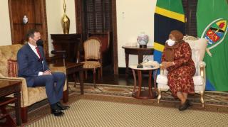 President Samia Suluhu Hassan and Ambassador Martin Klepetko