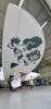 The wings of Shark depict the four forces of air and the land of the Mongolian artist Amarsanaa Lkhagva 